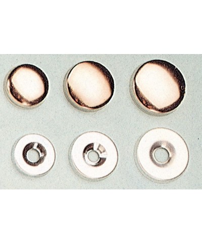 Ferramenta1.com | Sc borchia coprivite ottone lucido 18 mm da 10 pz - SC 5