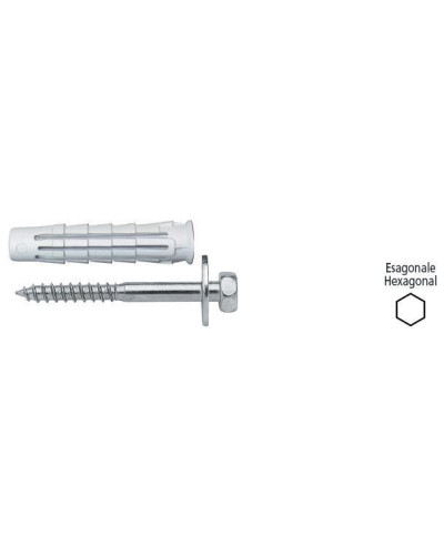 Ferramenta1.com | Sc elematic tassello t6 vte r 10x50 c/vite 10 pz - SC 5