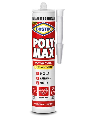 Ferramenta1.com | Bostik polymax cristal express 300 g cartuccia - PZ 1