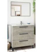 Ferramenta1.com | Kit mobile bagno athena 3 cassetti 80 rovere alaska - PZ 1