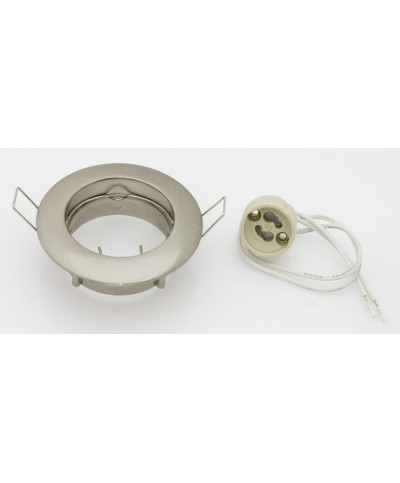 Ferramenta1.com | Faretto incasso fisso p/led gu10 nikel satin - PZ 5