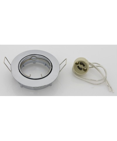 Ferramenta1.com | Faretto incasso orientab p/led gu10 cromo - PZ 5