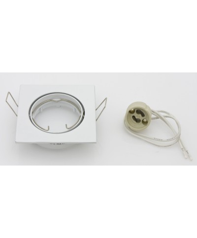 Ferramenta1.com | Faretto quadrato incas orientab led gu10 bianco - PZ 10