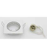 Ferramenta1.com | Faretto quadrato incas orientab led gu10 bianco - PZ 10
