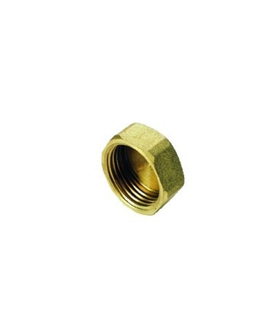 Ferramenta1.com | Idraulica - calotta esag f 300 ottone giallo d  1 - PZ 10