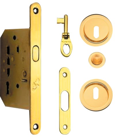 Ferramenta1.com | Kit porta scorr nicchia d 48 mm f chiave oro luc - PZ 1