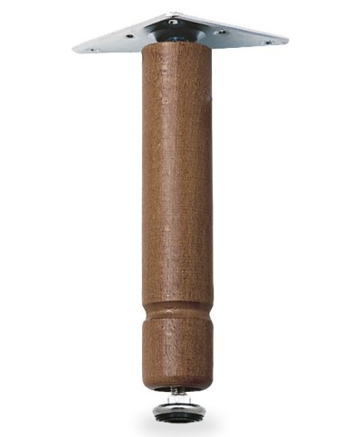 Ferramenta1.com | Piedino legno piastra mobile 100 mm noce* - PZ 8