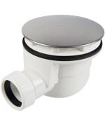 Ferramenta1.com | Piletta sifoide doccia d 90 mm coperchio inox 120 mm - PZ 1