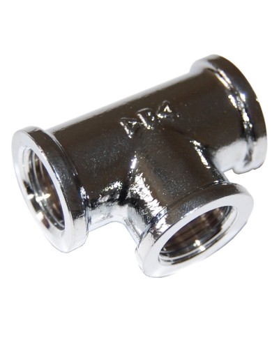 Ferramenta1.com | Idraulica - tee 130 ottone cromato d 3/4 - PZ 5