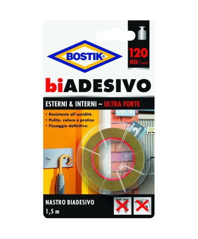 Ferramenta1.com | Bostik nastro biadesivo esterniinterni 19mmx1,5m - PZ 6