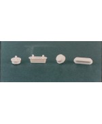 Ferramenta1.com | Bl paracolpo copriwater rettangolare 43x15 8 pz* - BL 6