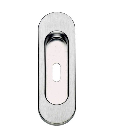Ferramenta1.com | Maniglia ovale per porta scorr c/foro ott cro sat - PZ 24