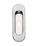 Ferramenta1.com | Maniglia ovale per porta scorr c/foro ott cro sat - PZ 24