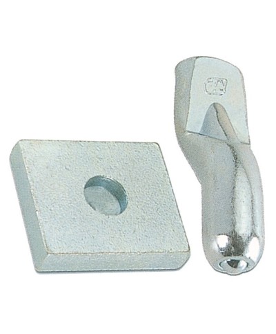 Ferramenta1.com | Bs piastra con perno per cardine d 20 mm acc zin - BS 5