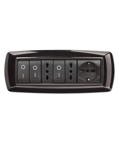 Ferramenta1.com | Placca life living plast nero 7p - PZ 1