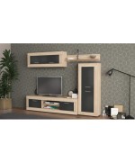 Ferramenta1.com | Kit parete living amber 250x41x188 nat.oak/antrac. - PZ 1
