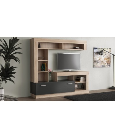 Ferramenta1.com | Kit parete living lea 170x42x170 nat wood antrac - PZ 1