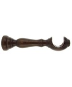 Ferramenta1.com | Supporto legno per bastone noce scuro 25 cm 2 pz - CP 1