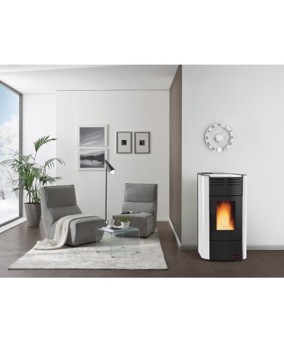 Ferramenta1.com | Termostufa pellet vent 18.1kw raffaella idro h15 bianco - PZ 1