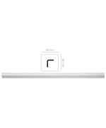Ferramenta1.com | Paraspigolo 22x22 mm polist hd 3 m bianco - PZ 20