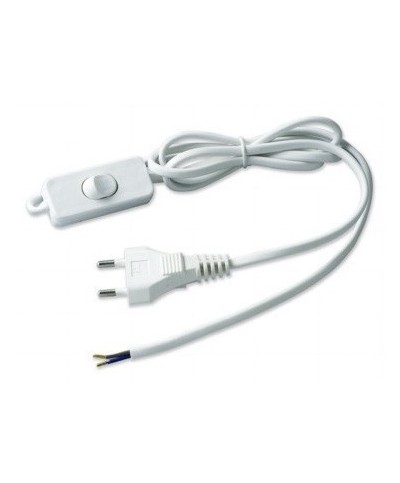 Ferramenta1.com | Pl cavo 1,5 m 2x0,75 c/interruttore bianco * - PL 5