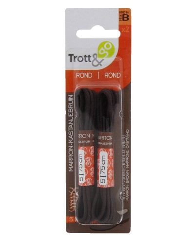 Ferramenta1.com | Lacci p/scarpe tondi 75 cm  2 paia marrone - PZ 3