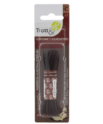 Ferramenta1.com | Lacci p/scarpe corda 120 cm 1 paio marrone - PZ 3