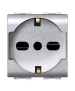 Ferramenta1.com | Life 4050 tec presa schuko bipasso argento satin - PZ 6