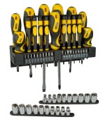 Ferramenta1.com | St set 57 pz cacciaviti inserti e bussole art.0.62143 - CF 1