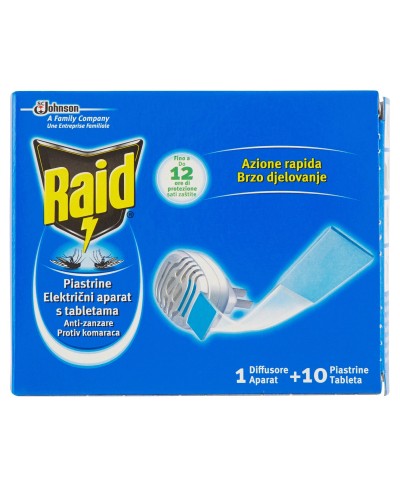 Ferramenta1.com | Antizanzare raid elettroem e 10 piastrine - PZ 1