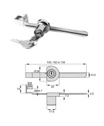 Ferramenta1.com | Serratura a sega per cristalli 7 mm cremagl 10,5 mm - PZ 1
