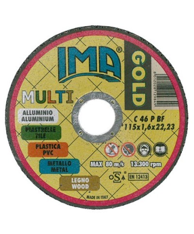 Ferramenta1.com | Ima disco universale gold piano d 115x1,6 mm - PZ 50