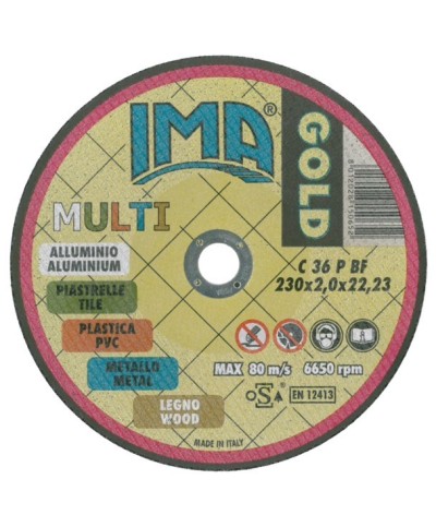 Ferramenta1.com | Ima disco universale gold piano d 230x2,0 mm - PZ 50