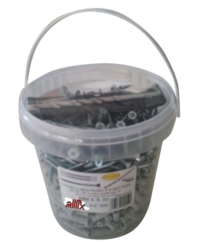 Ferramenta1.com | Allfix 150 tasselli con viti f4 8x40 mm + punta - CF 1