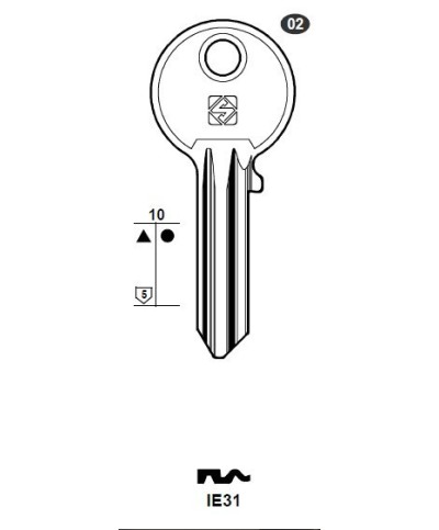 Ferramenta1.com | Chiavi silca profilo ie31 asc            gr.2 - PZ 20