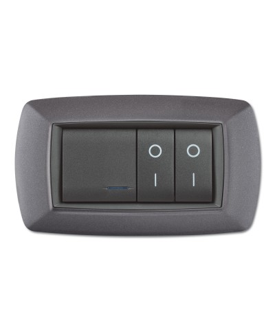 Ferramenta1.com | Placca life living plast grigio chiaro vulcan 4p - PZ 1