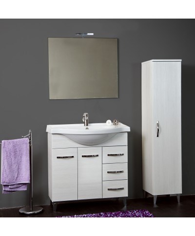 Ferramenta1.com | Mobile bagno claudia 2 ante + 3 cassetti 85 b.co portuna - PZ 1