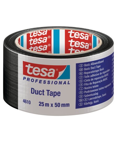 Ferramenta1.com | Nastro americano tesa basic 50mmx25m nero - PZ 6