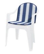 Ferramenta1.com | Cuscino schienale basso double rigato blu - PZ 8