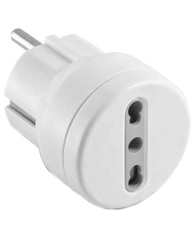 Ferramenta1.com | Adattatore spina schuko a presa bipasso fig.13 - PZ 25