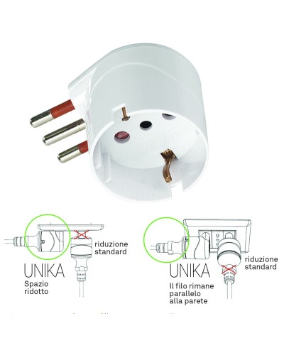 Ferramenta1.com | Rosi 78029 adattatore schuko 90 16a 2p+t - PZ 1