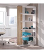 Ferramenta1.com | Kit libreria alida 90x25xh180 bianco rovere - PZ 1