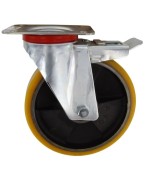 Ferramenta1.com | Ruota poliuretano d 200x40 mm 24/ant girev c/fre - PZ 1