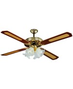 Ferramenta1.com | Ventilatore a soffitto c/telec+4 luci old america - PZ 1