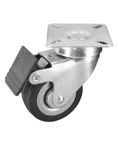 Ferramenta1.com | Ruota mobile d 60 mm 160 bis piastra c/freno - PZ 8