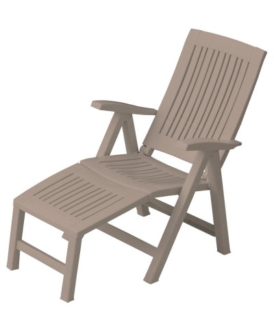 Ferramenta1.com | Sdraio c/poggiapiedi lucrezia relax tortora - PZ 1