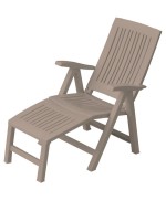 Ferramenta1.com | Sdraio c/poggiapiedi lucrezia relax tortora - PZ 1