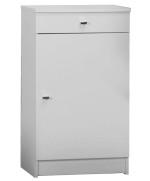 Ferramenta1.com | Mobile 1 anta +1 cassetto 46x34x80 bianco lacc. 222tl - PZ 1