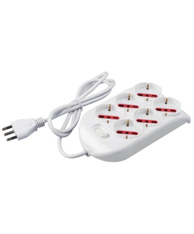 Ferramenta1.com | Rosi 94124 multipresa 6pr bip schuko + int - PZ 1