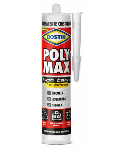 Ferramenta1.com | Bostik polymax high tack cristal 300 g cartuc - PZ 1